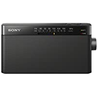 Sony ICF-306 - Radio analógica portátil FM-AM- color negro